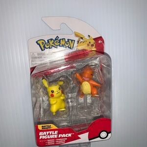 POKEMON Battle Figure Pack PIKACHU + CHARMANDER Battle Ready Action Figures NIP